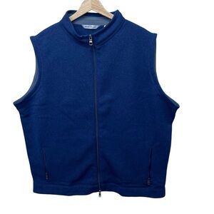 Peter Millar Navy Blue Fuse Hybrid Sleeveless Vest Full Zip Jacket Size XXL